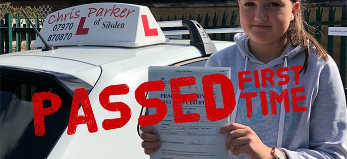 Alice Smith of Glusburn passed first time at Skipton