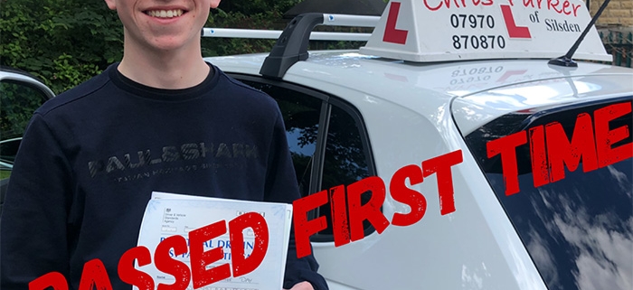Jonathan Day of Crosshills passed first time at skipton