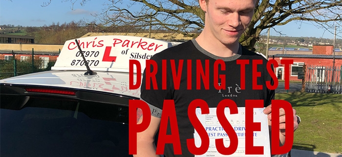 Congratulations Oliver Clegg of Sutton Passing His Driving Test at Steeton