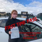 Congratulations to Kiera Stevenson for Passing Your Driving Test First Time at Steeton with just a few driver faults.