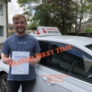 Jack Fletcher passed his driving test first time at skipton