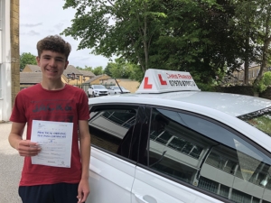 Sam Smith of Silsden Passed His Driving Test First Time At Skipton